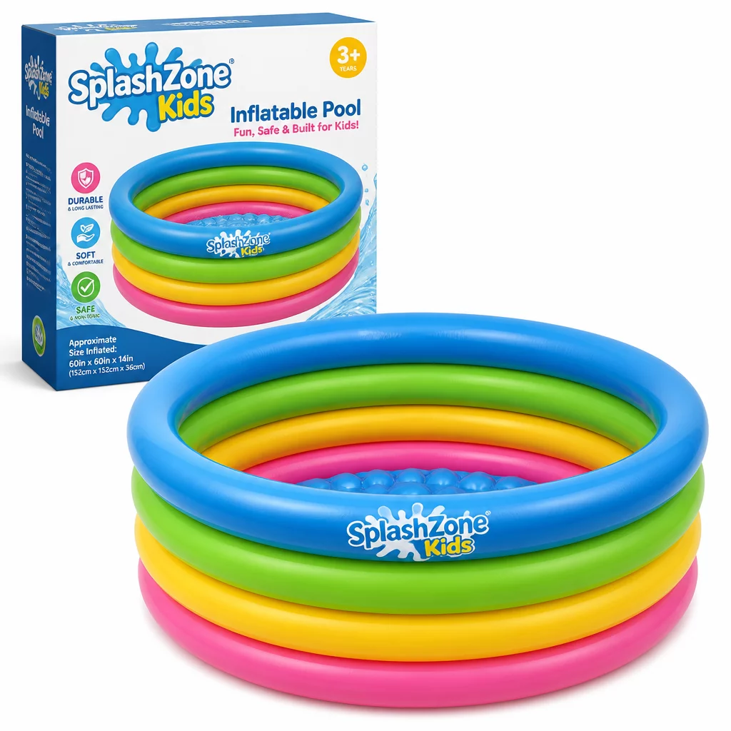 SplashZone Kids Inflatable Pool